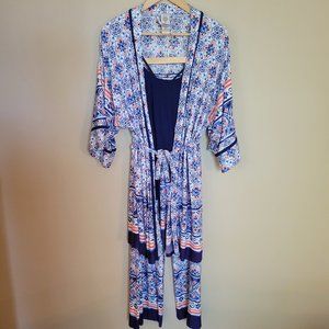 In Bloom by Jonquil 3 Piece Pajama Robe Set Size Medium